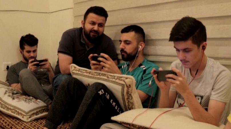 Iraqi iKurd esports team playing a PUBG mobile tournament