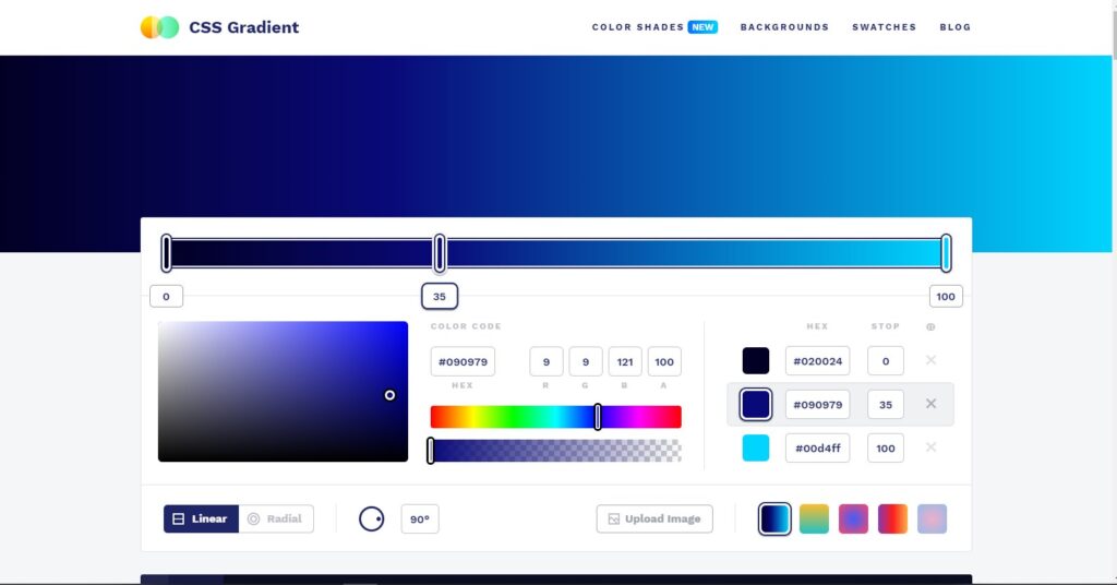 CSS Gradient generator